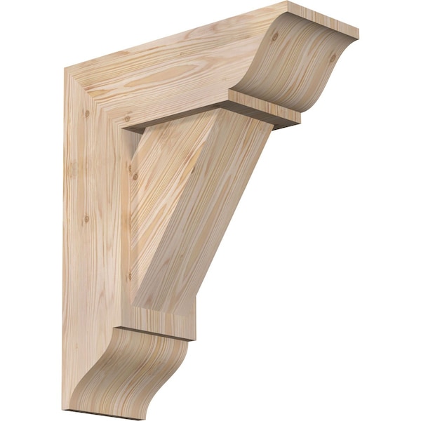 Ekena Millwork Traditional Traditional Smooth Bracket w/ Offset Brace, Douglas Fir, 7 1/2"W x 20"D x 24"H BKT0806X20X24TRA01SDF - main